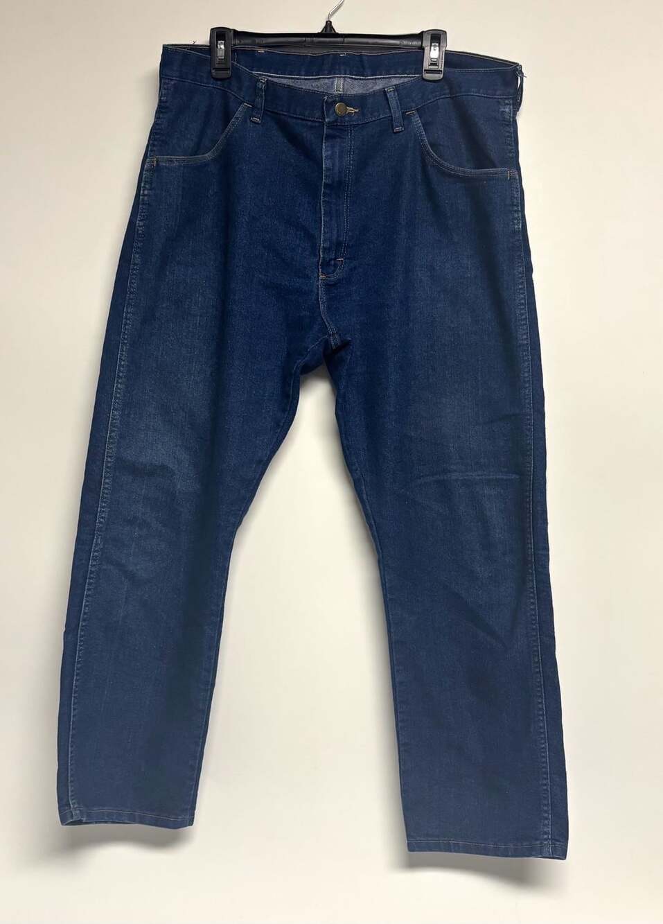 Wrangler Jeans Size 38X29 Blue Cotton Blend Denim